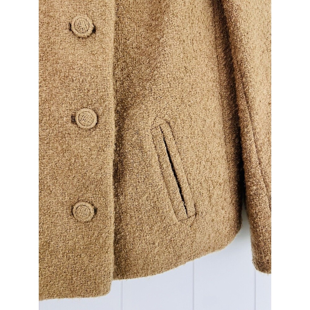 Vintage *Betty Rose* Brown Fur Trim 60s 70s Tweed Dress Jacket Size 14 - Picture 5 of 9